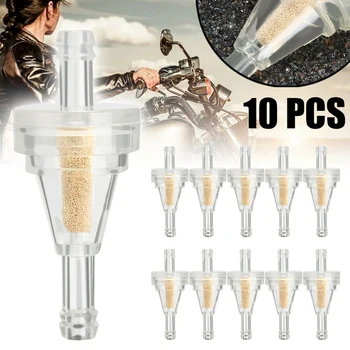 

10Pcs Motorcycle Inline Gas Filter 1/4inch 6.m Fuel Line Dirt Bike Atv Utv Tools