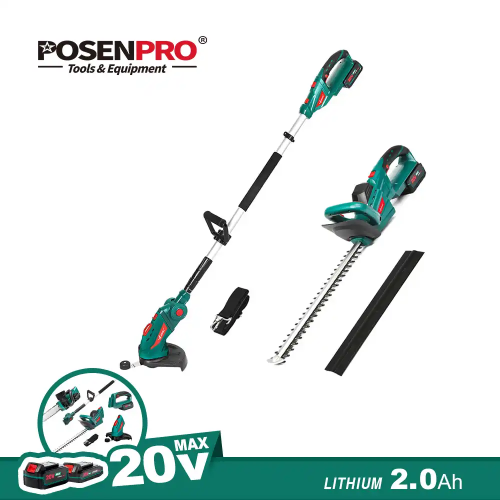 electric hedge trimmer with extension pole