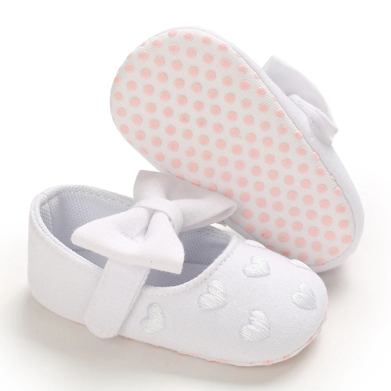 Baby Girl Cotton Shoes Retro Spring Autumn Toddlers Prewalkers White Cotton Baptism Shoes Infant Soft Bottom First Walkers 0-18M - 3