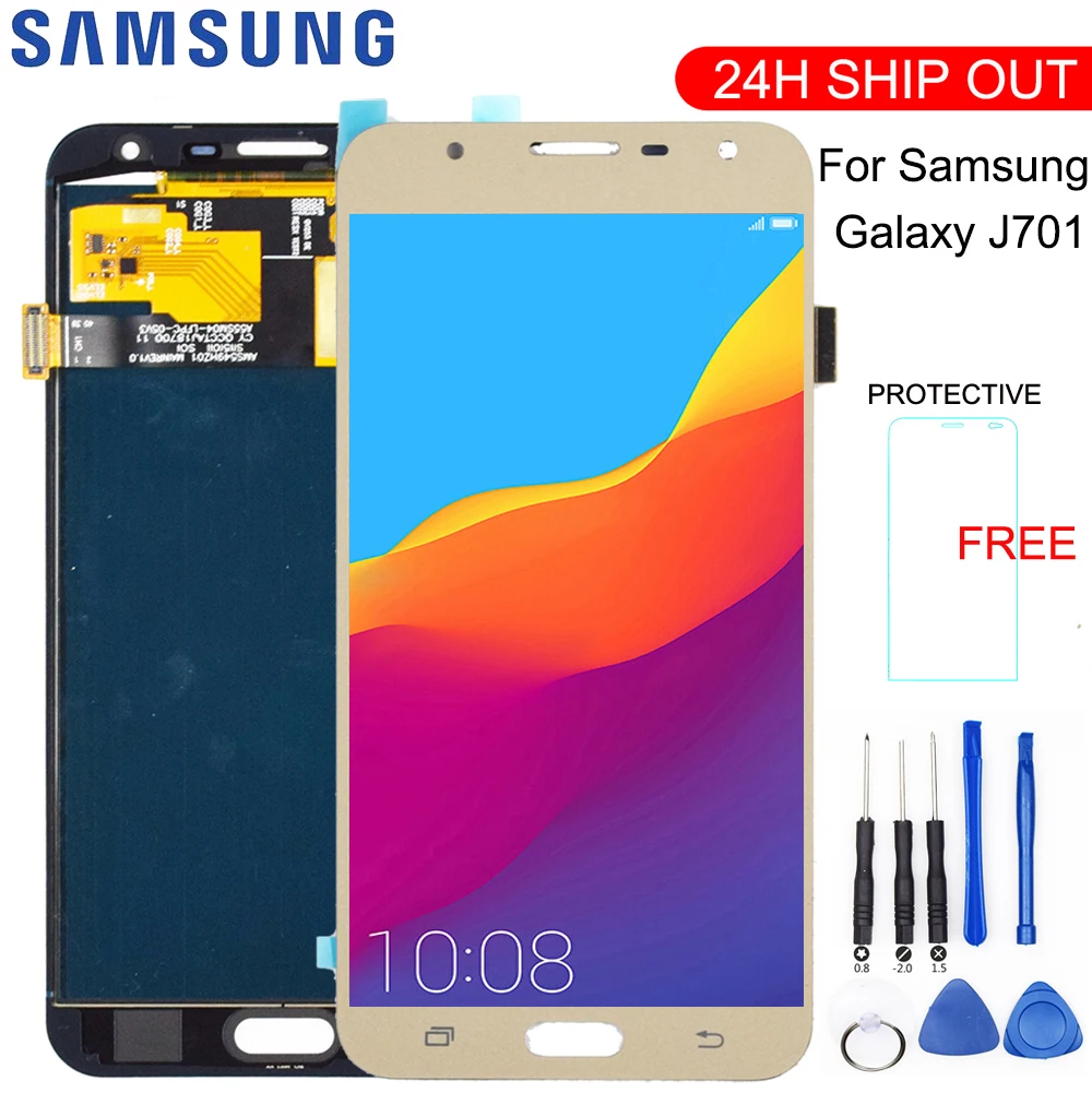 Дисплей в сборе для Samsung Galaxy J701F j701 Neo J701f J701M J701MT J701 |