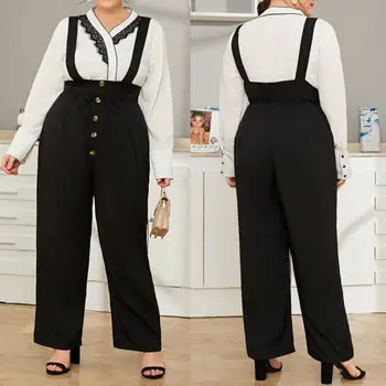 

Plus Size Women‘s Casual Loose Overalls Pants Jumpsuit Dungarees Playsuit Trousers Overalls Plus Size