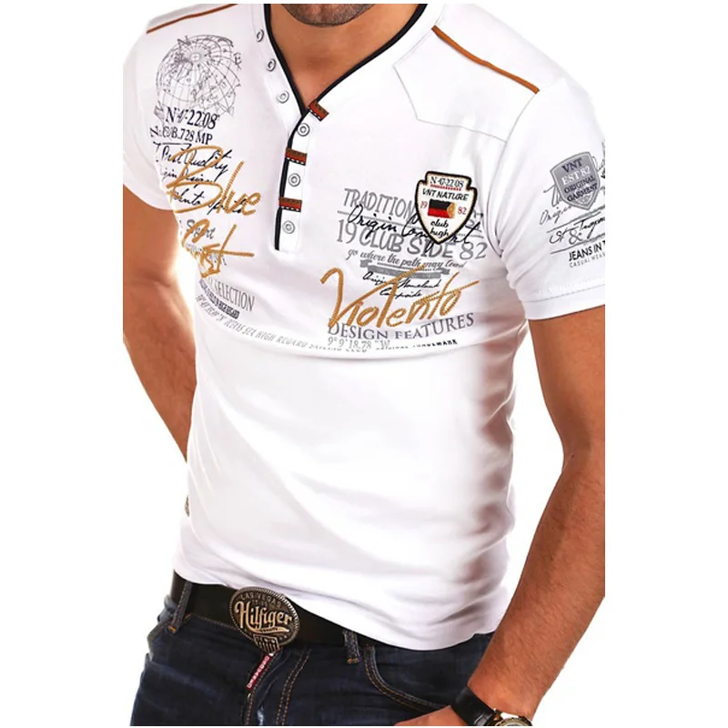 Zogaa Brand 2020 Summer Mens Shirt Short Sleeve Fashion V-neck Cotton Shirts Tops Casual Slim Fit Print Shirts for Men Clothing Zogaa Brand 2020 Summer Mens Shirt Short Sleeve Fashion V-neck Cotton Shirts Tops Casual Slim Fit Print Shirts for Men Clothing