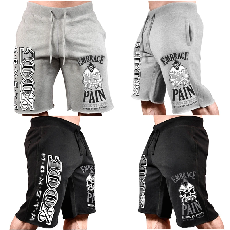

Muscle Men's Fitness Brother Sports Loose Casual Running Pants Capris Trendy Shorts Stretch Cotton Large Men Shorts
