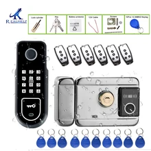 

Home Apartment Wireless Remote Control Biometric Intelligent Fingerprint Lock Easy To Install AA Battery Powered Motor Lock Set