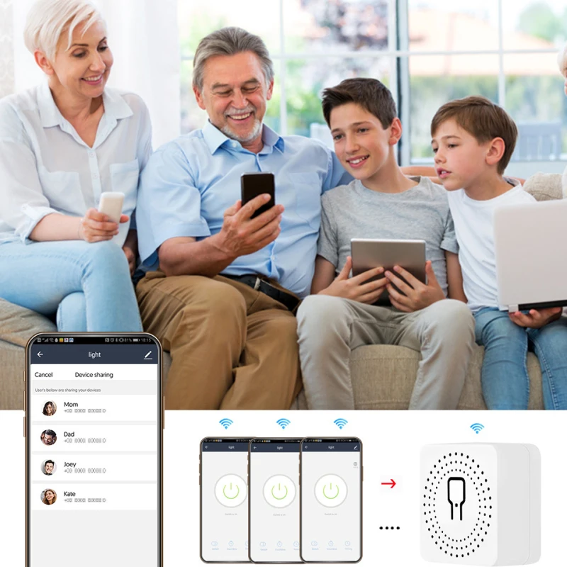 

Mini Wifi Smart On/Off Switch Timer Wireless Switches Smart Life Tuya Voice Remote Controll Work With Tuya Alexa Google Home
