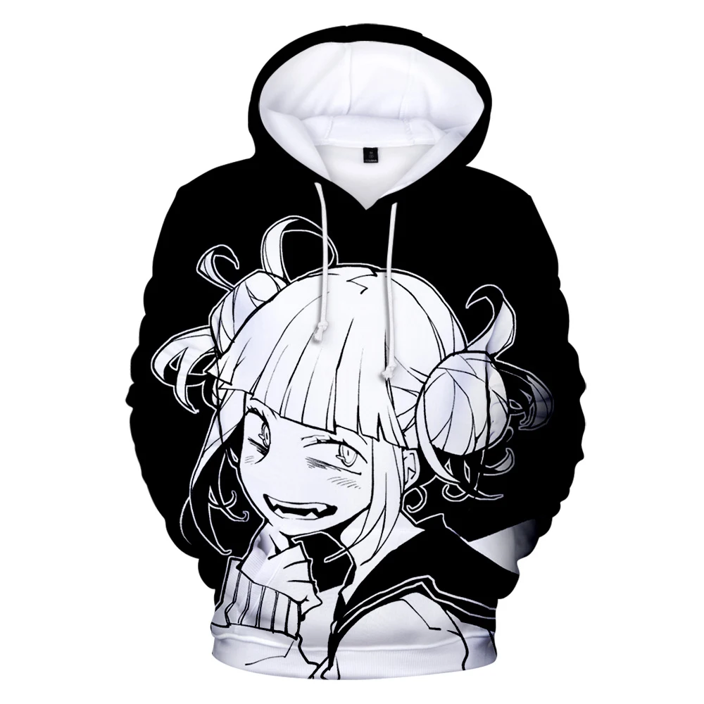 Модные толстовки Harajuku Himiko Toga 3D толстовки для мужчин и женщин Kpop с круглым вырезом милые толстовки для мальчиков и девочек Himiko Toga