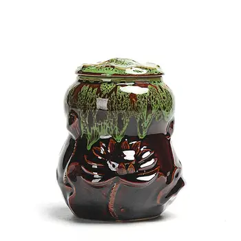 

Chinese Style Ceramics Tea Caddies Art Storage Bottle Jar Ceramic Tea Box Candy Seasoning Snacks Storage Container Tea Culture
