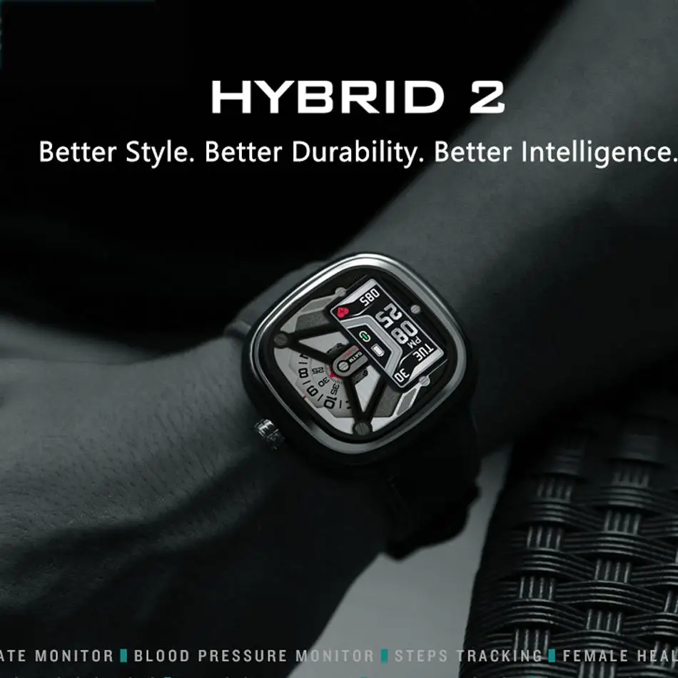 Модные Смарт-часы Newwest Zeblaze Hybrid-2, монитор сердечного ритма, кровяного давления, отслеживание здоровья женщин в течение всего дня, двойной мод