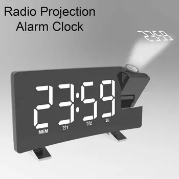 

Household Band Radio Clock Digital 8 inch LED Projector Projection Snooze Alarm Clock Radio Timer Backlight House Decroation
