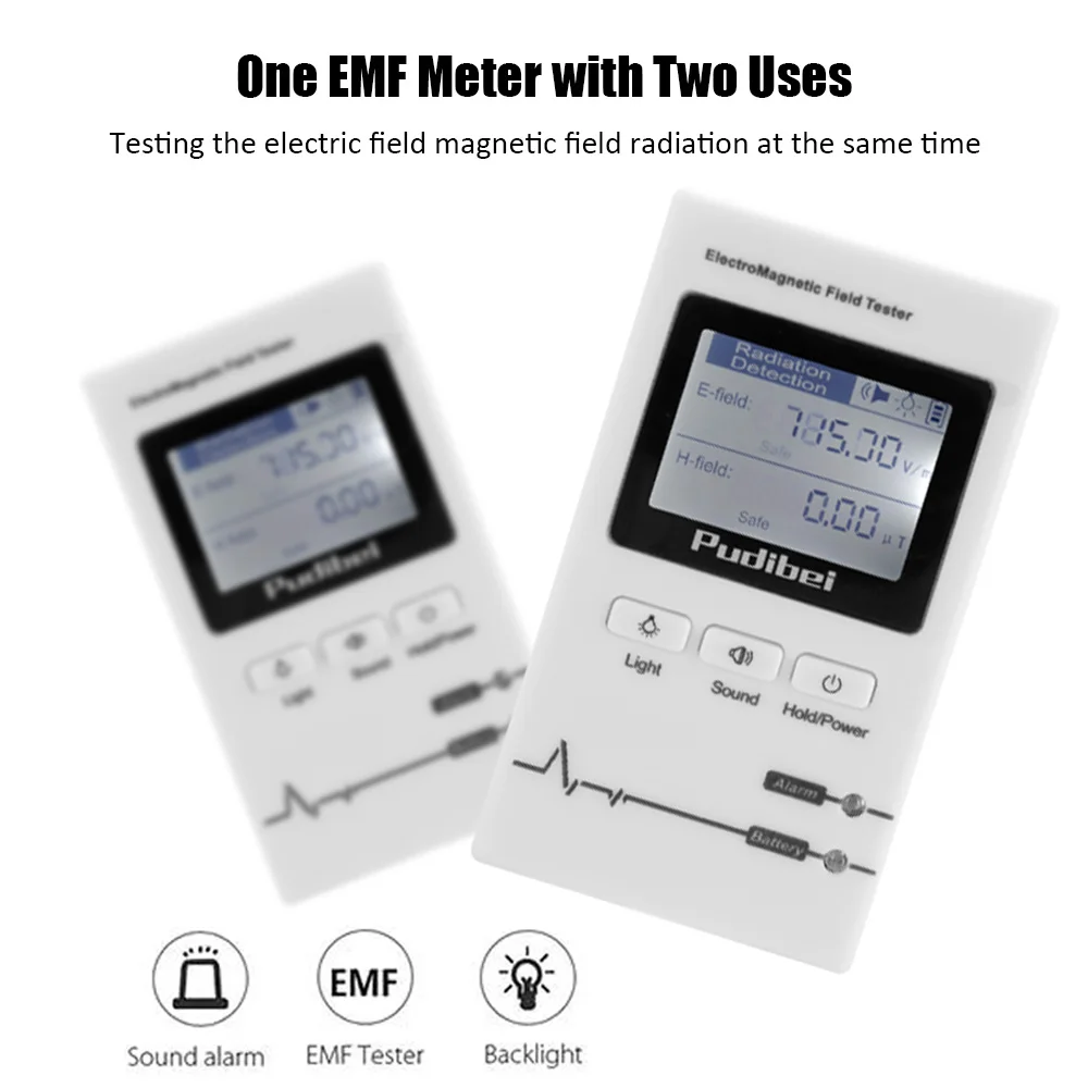 1,5 дюймов портативный ручной дозиметр радиации EMF метр детектор Профессиональный цифровой мини электромагнитный контрольный тестер