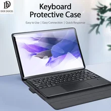 

Keyboard Protective Case For Samsung Galaxy Tab S7 FE Tab S7 Plus Wirless Keyboard Case Quick Response Sturdy Folding Stand