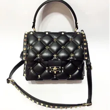 Новая сумка с клапаном и заклепками известного бренда из натуральной кожи, лёгкая из овчины, роскошная сумка-мессенджер, Оригинальные качественные сумки