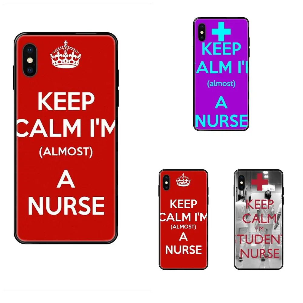 Keep Calm I'm A Nurse Rubber Cell Phone Case For Galaxy Note 4 8 9 10 Plus Pro J6 J600 J7 J730 J8 J810 M30s M80s 2017 2018 | Мобильные