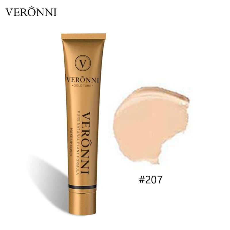 Concealer-207 VERONNI Full Cover 14 Colors Liquid Concealer консилер Makeup 40g Eye Dark Circles Cream Face Corrector Waterproof Make Up Base - Цвет: Concealer-207