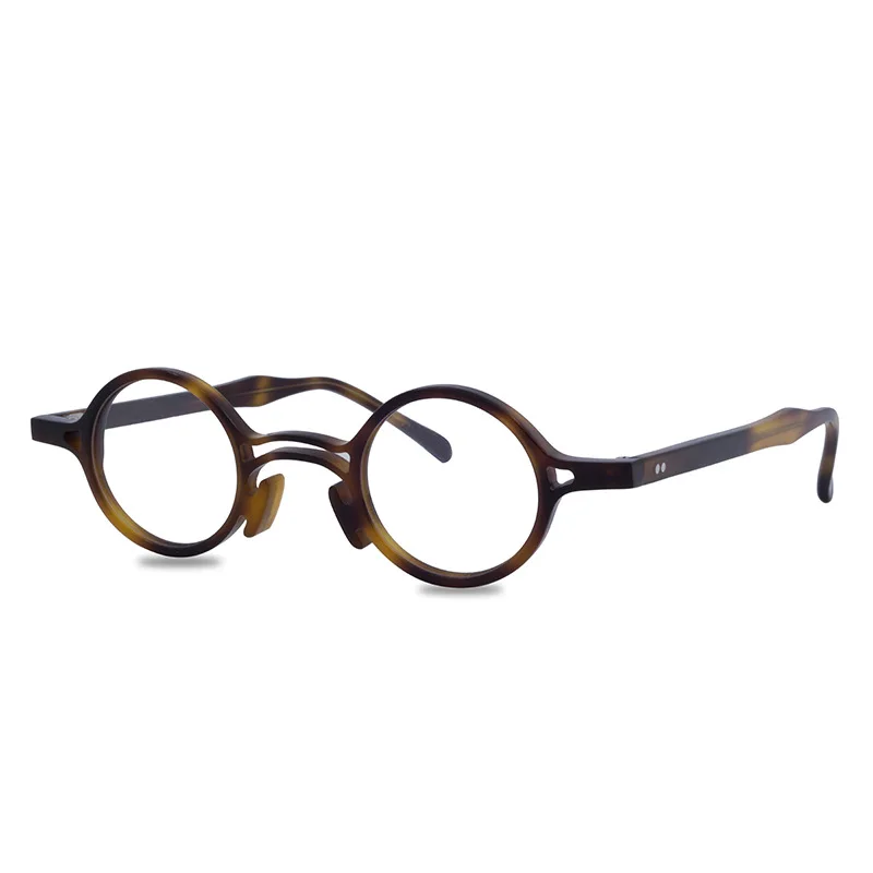 Ультра-светильник, титановая ацетатная оправа для очков, мужские высококачественные винтажные круглые оправы для очков, очки для глаз, женские очки NX