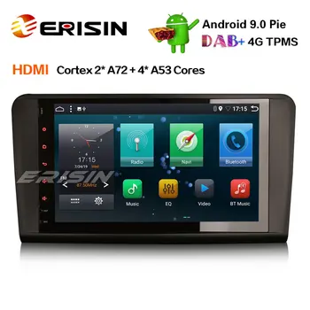 

Erisin ES6286L 9" DAB+ Android 9.0 Car GPS Navigator HDMI AUX DTV 4G for Mercedes Benz ML/GL-Klasse W164 X164