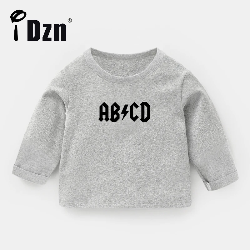 Baby T Shirts Kids ABCD Funny Rock Gifts Cute Print Long Sleeve