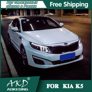 

Headlights For Car Kia K5 2014-2015 Optima DRL Day Running Light Head Lamp LED Bi Xenon Bulb Fog Lights Tuning Car Accessory