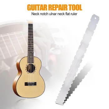 

Guitar Neck Notched Ruler Fret Fingerboard Straight Edges Measuring Repair Tool Accessories G66