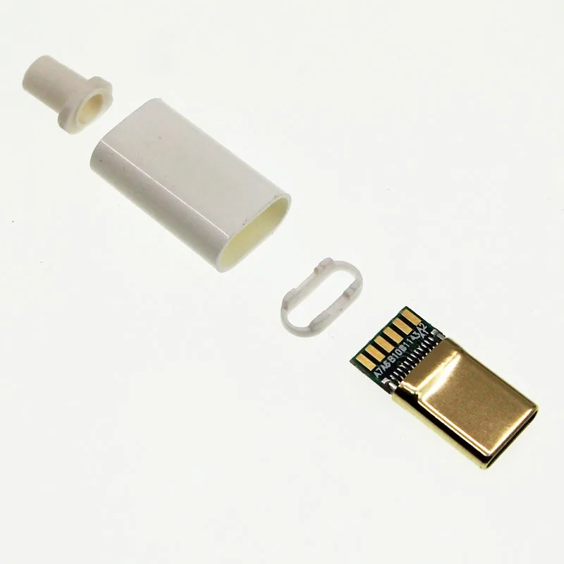 5 компл. Золотое покрытие 4 в 1 USB3.1Type-C бесшовный штекер с сварочной панелью A5 B5 с конденсатором с корпусом