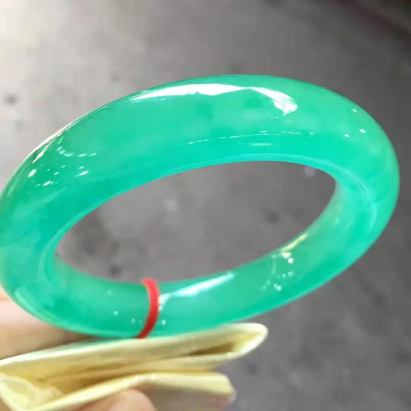 Myanmar Jadeite ice Идеальный Круглый браслет(включая сертификат