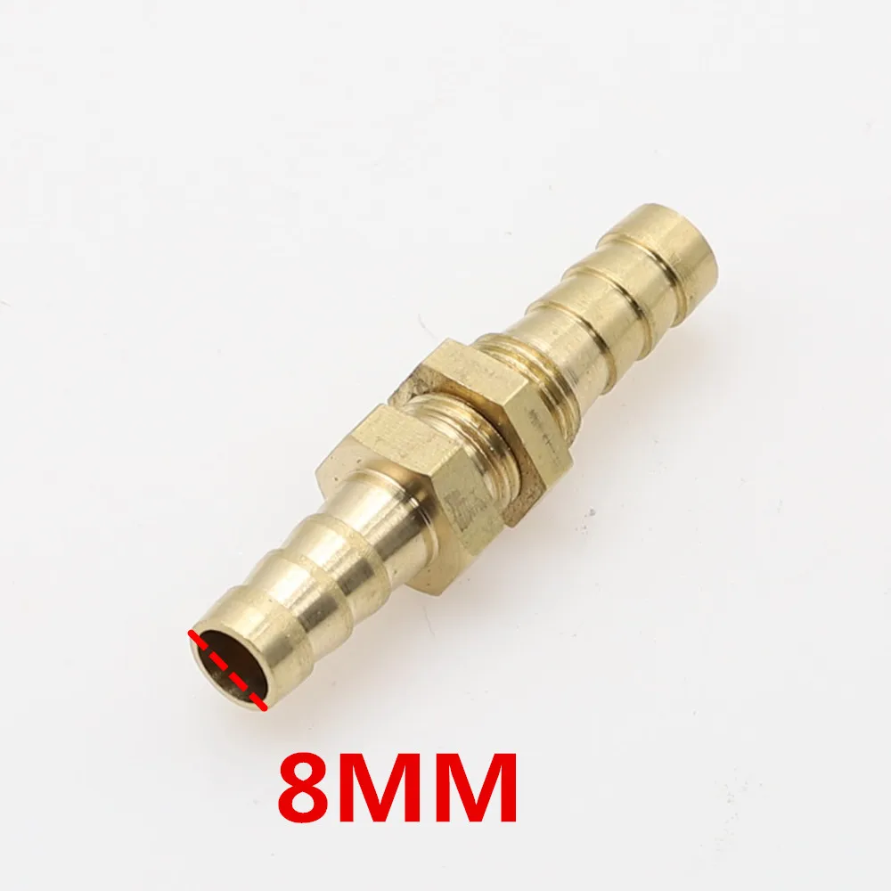 8MM Barb Труба ID 6 8 10 12 14 16 мм шланг Барб переборка Латунь Колючая труба штуцер соединитель Адаптер для топлива газ Вода Медь - Цвет: 8MM Barb