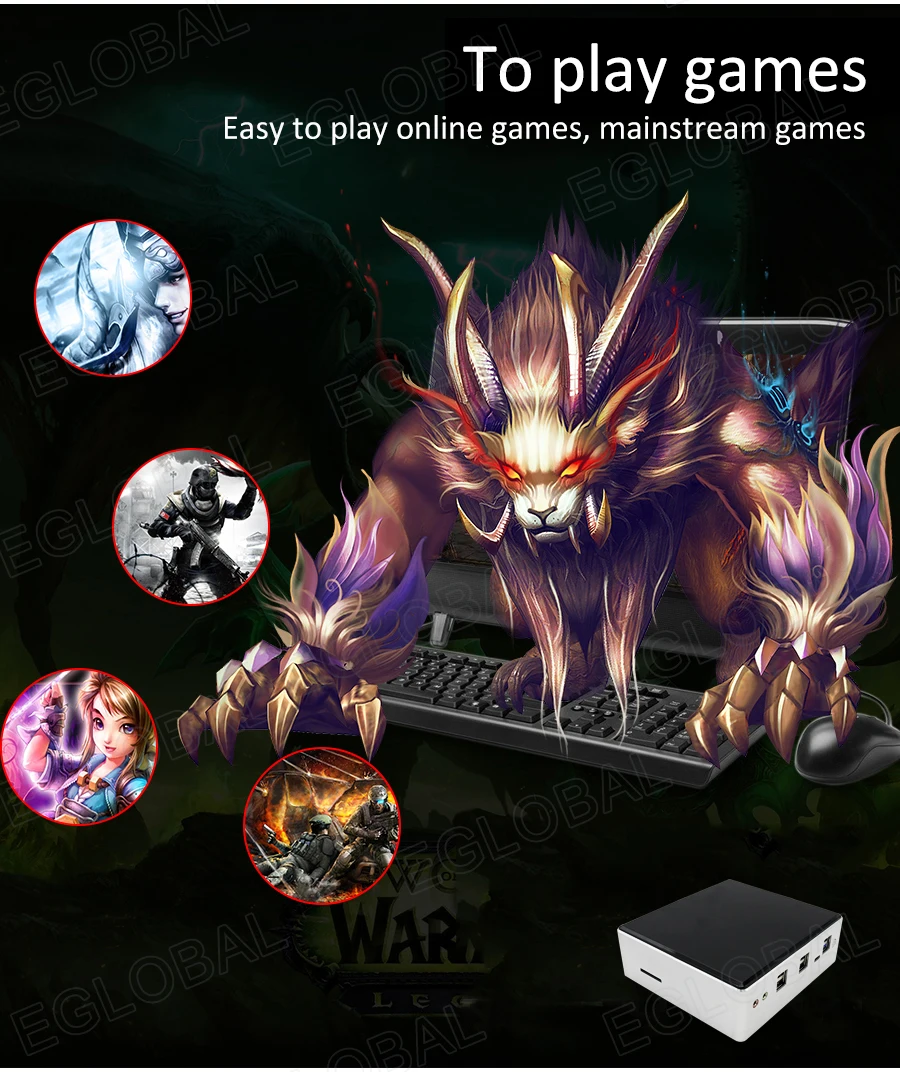 Eglobal Micro PC Barebone with New Intel Core i7 10510U/i3 10110U, Windows TV BOX, 2 LAN, DP, HD, Dual Band WiFi, Desktop Mini Computer. Description Image.This Product Can Be Found With The Tag Names Barebone Mini PC, Computer Office, Eglobal