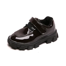 CNFSNJ; Новинка года; сезон осень-зима; черная обувь для мальчиков; детская кожаная обувь; обувь с бахромой для девочек; Детские оксфорды; плюшевая обувь; Брендовая обувь на плоской подошве для мальчиков