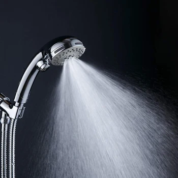 

High Pressure 6 Setting Handheld Shower Head with ON/Off Switch and Spa Spray Mode - Shower Heads with Handheld Spray - Hand Hel