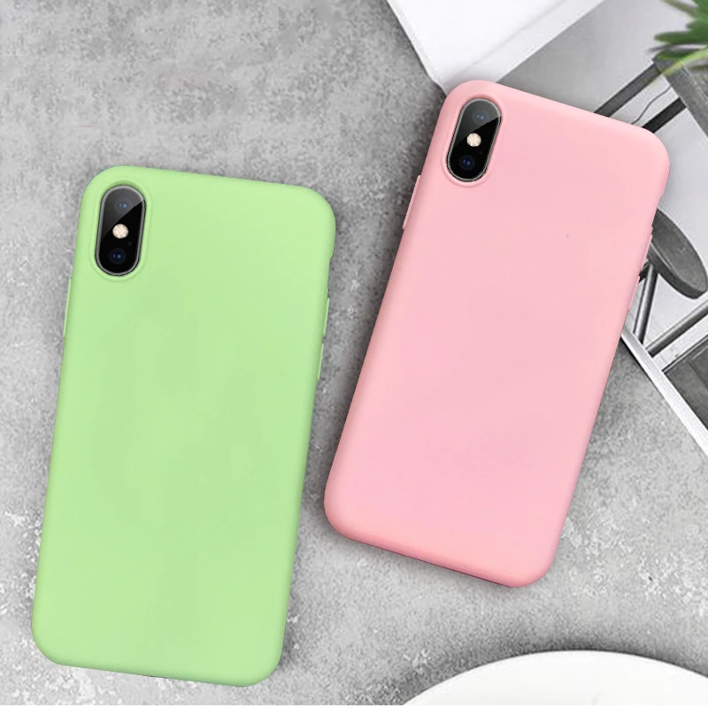 ТПУ карамельного цвета телефон чехол для iPhone 7 8 6 6S Plus X XS Max XR 5 5S SE Мягкий