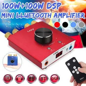 

5.0 bluetooth Mini Digital Display Amplifier Hi-Fi Stereo Amplifier Booster MP3 Player Home Audio 100W+100W Car Amplifier