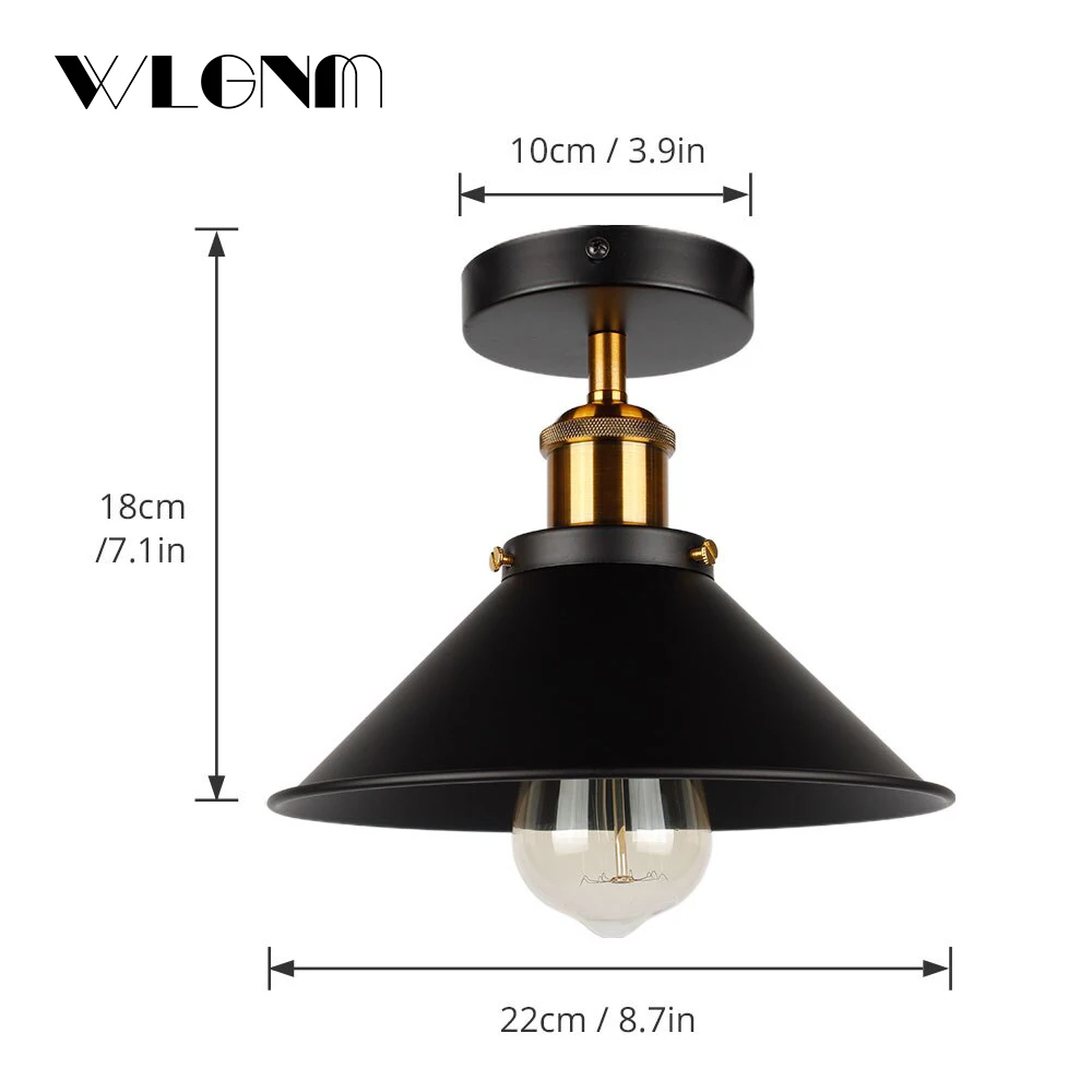  Industrial Ceiling Light vintage ceiling lamp Retro Loft ceiling lighting American country light fi - 4000173503577