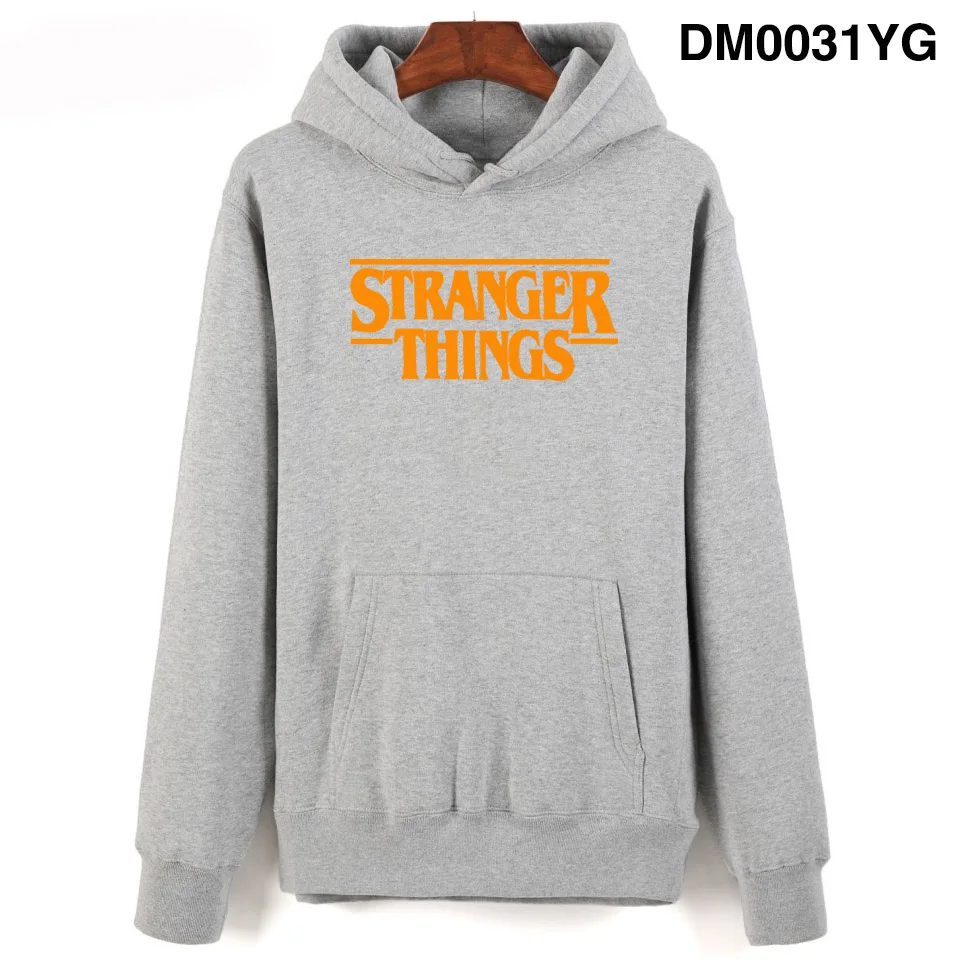 Stranger Things Hoodies Men Women Fashion Casual Print Hoodie Autumn Winter New Streetwear Hip Hop Sweatshirt Male Female Hoodie - Color: Gray