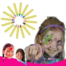16pcs/1set Halloween Face Color Crayons Transparent Boxed Children Painted Face Color Crayons Environmentally Friendly Non-toxic