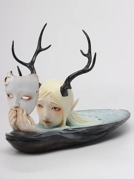 

Modern and simple decorations, creative sculptures, three-dimensional decorations in the living room, wine cabinet display gifts