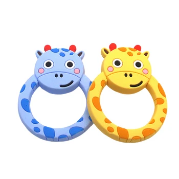 

Baby Teeth Toys Cute Shape Baby Newborn Teething Toys BPA Free Soft Silicone Cartoon Animal Giraffe Teethers Rattles For Baby