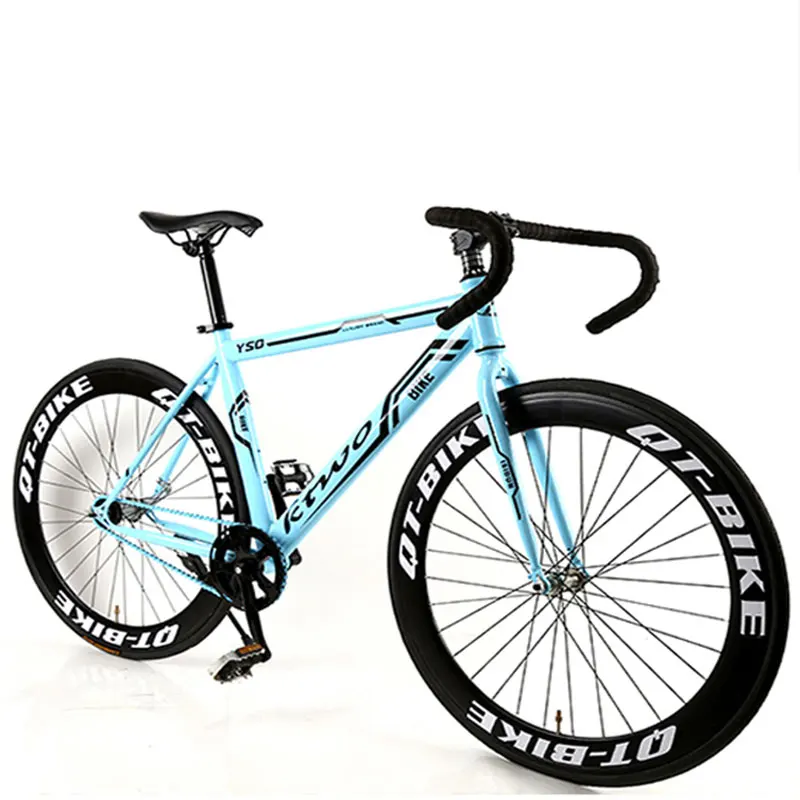 Flash Deal Bicycle Road Bike New Fixed Gear Muscle Frame Bending Adult Racing 26 Inch Single Speed 60 Knife Wheel 1