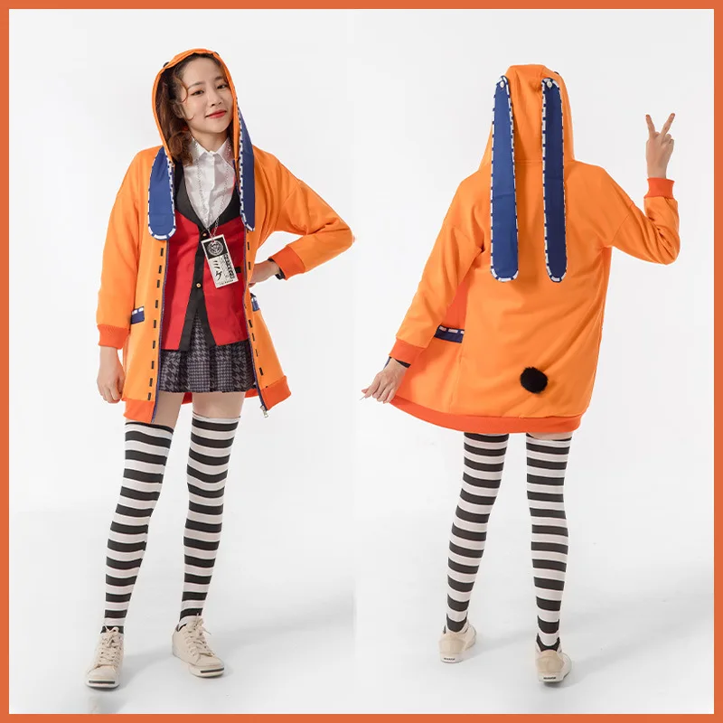 Костюм на Хэллоуин из аниме Kakegurui Runa Yomotsuki костюм с капюшоном для школьниц