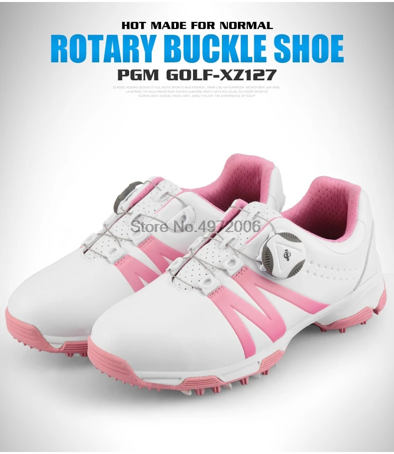 PGM обувь для мальчиков и девочек; легкая мягкая обувь для гольфа; водонепроницаемые кроссовки для тренировок; детская нескользящая обувь на мягкой подошве для гольфа; D0846