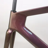 Gold Purple Chameleon Paint T800 Toray Carbon Fiber BSA 49/51/54/57/60cm Size Aero Track Frame TR013 With Front Brake Hole