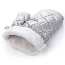 1 шт хлопчатобумажные перчатки для духовки термостойкие рукавицы кухонные рукавица и прихват для микроволновой печи Нескользящие Утепленные Перчатки