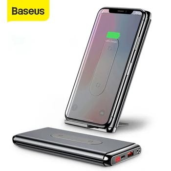 

Baseus Wireless Power Bank 10000mah with Quick Charge 3.0 For Xiaomi Sansung Portable External Battery Powerbank For iPhone X Xs