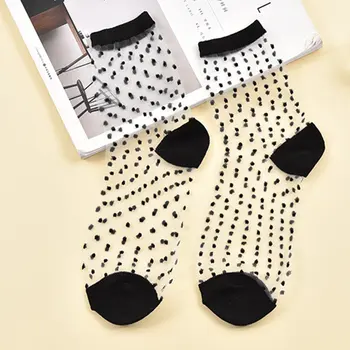 

Fashions Super Thin Crystal Silk Middle Socks Socks Breathable Fashion Casual Comfortable Middle Socks 2018 waresale