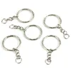 50pcs Metal DIY Jewelry making Split Keychain Ring Parts Key Chains With 25mm Open Jump Ring ► Photo 2/5