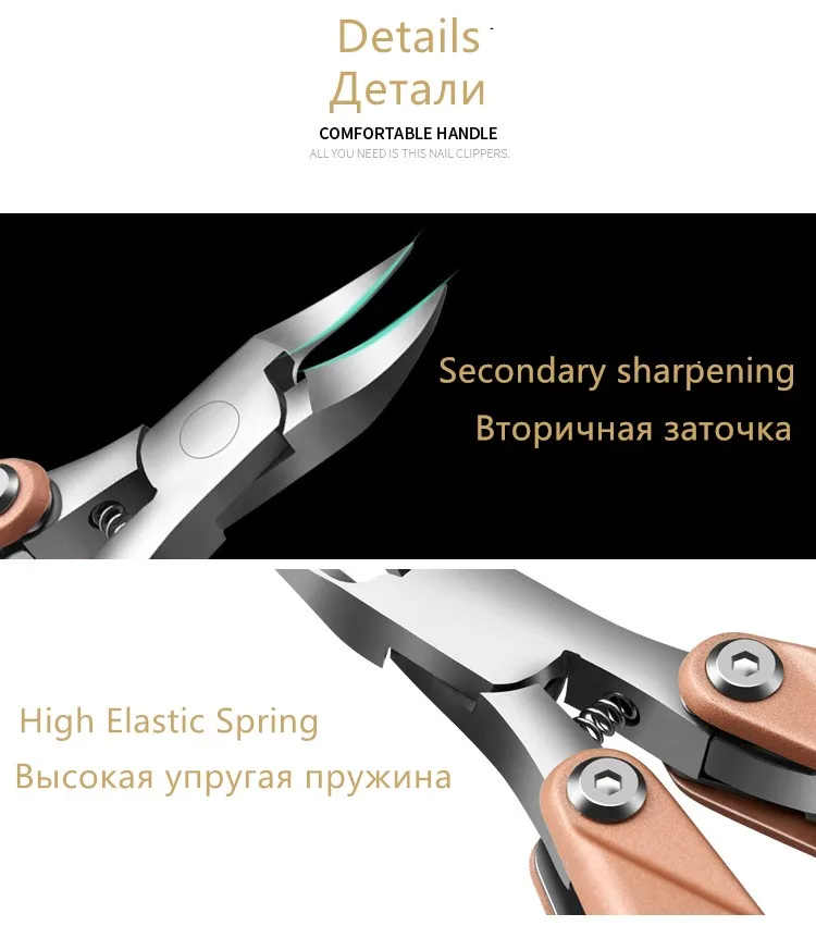 Removedor de Pele Portátil Dobrável Toeunha Encravado Unha Arte Cutícula Nipper Clipper Borda Cortador Morta Manicure Pedicure Ferramenta 30 14 Cortadores e aparadores