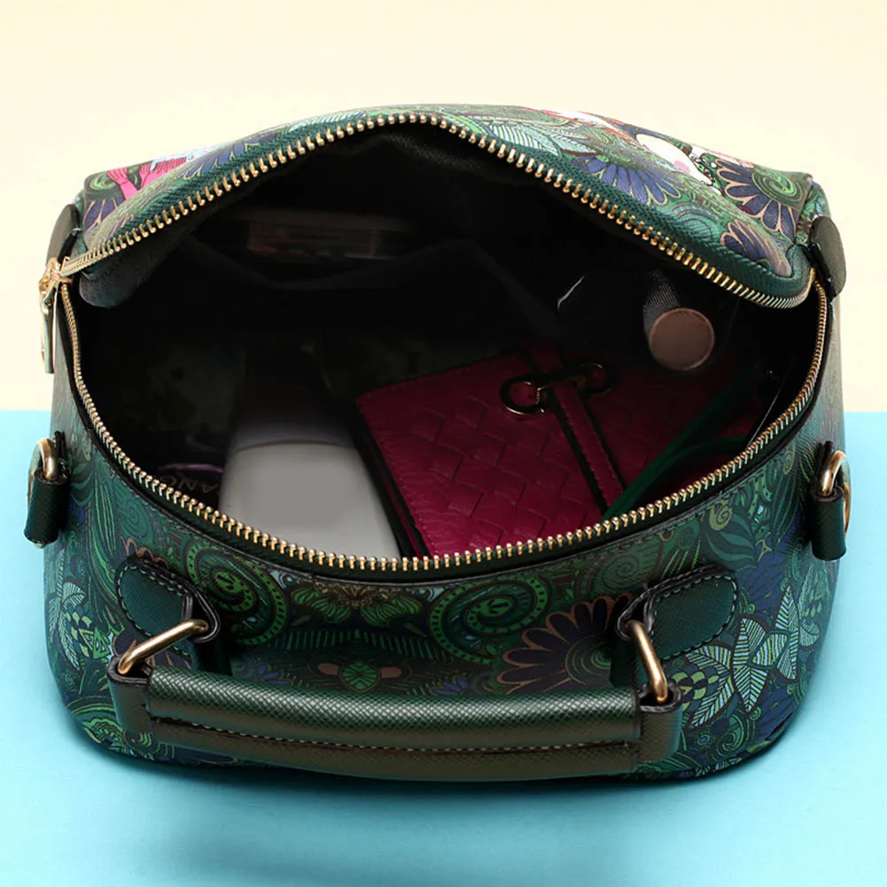 Women Messenger Bags 3D Digital Printing PU Leather Shoulder Bag Female Tote Handbags Forest Series Small Bags HSJ8