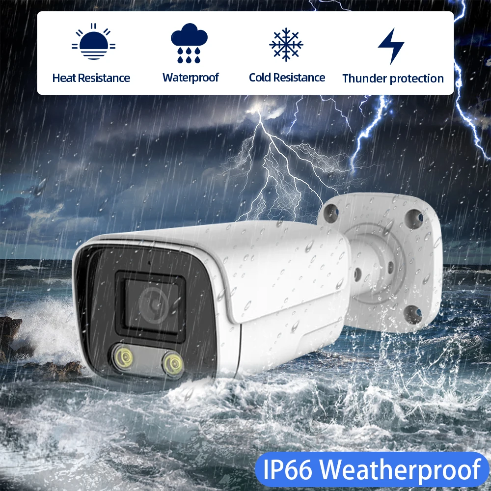 4K 8MP CCTV Camera Smart Infrared AHD Home Camara Outdoor Weatherproof Full Color Night Wired Bullet Security Surveillance Cam