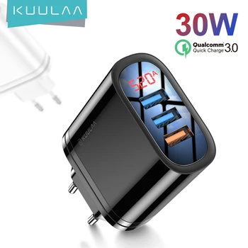 Зарядное устройство KUULAA с USB-портами и поддержкой быстрой зарядки 3,0, 30 Вт 1