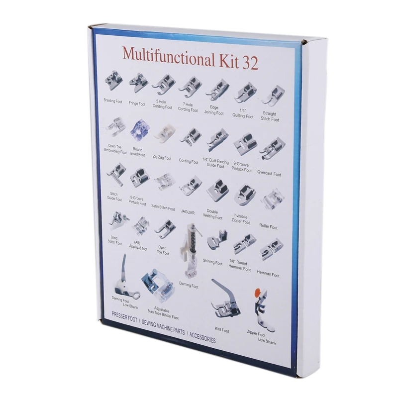 32 шт многофункциональные лапки для бытовой швейной машины