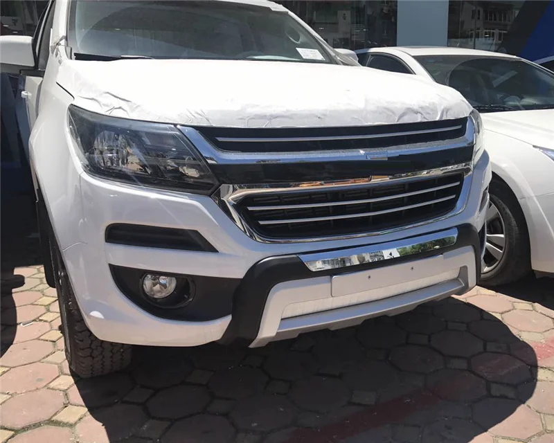 외부 자동차 액세서리 픽업 자동차 부품, 프론트 범퍼 롤 바, 쉐보레 쉐비 콜로라도 2016 플레이트 커버에 적합, 4X4